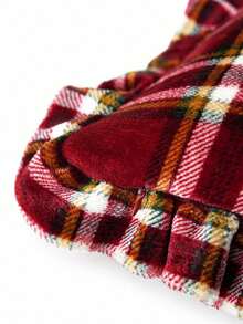 1pc/2pcs Christmas Plaid Ruffle Throw Pillow Covers 18x18 Inch Scottish Tartan Cushion Case For Farmhouse Home Holiday Decor(Big Red) - Red - View 3