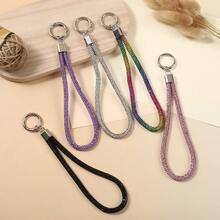 Creative Luxury Full Diamond Keychain Pendant Luggage Diamond Chain Short Wrist Rope Mobile Phone Hanging Rope Wholesale - Multicolor - View 1