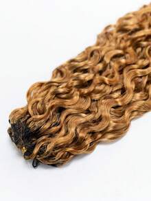 OQ Hair Chestnut Brown Color Unfelt Wig 16-24 Inch Feather Hair Extensions Burmese Curly Human Hair Seamless & Natural Blend Suitable For Women No Chemical Processing High-Quality Bulk Human Hair For Daily Use And Beginners - S30 - View 10