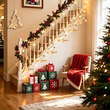 1pc Christmas Tree Shaped LED Suction Cup Window Hanging Light, Battery Operated(Not Included) With Push Button Switch, Indoor Window Glass Wall Decor Lamp For Christmas Holiday Home Party Window Display, Warm White / Multicolor Optional - Suction Cup - View 4