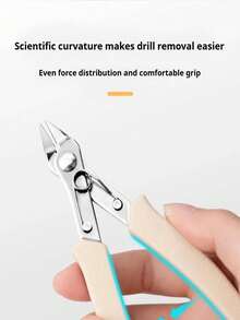 Upgraded Cream White Metal Heavy Duty Nail Rhinestone Remover, Diamond Decoration Scissor Rhinestone Remover, Diamond Decoration Scissor... With Card Packaging, Professional Salon Nail Tools - Multicolor - View 8