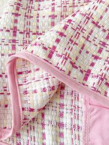 Autumn/Winter Baby Girl Cute Pink Plaid Lapel Single-Breasted Princess Style Atmosphere Jacket - Pink - View 8