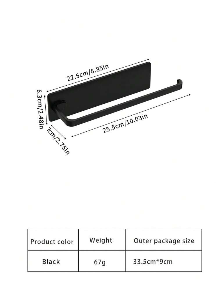1pc Kitchen Towel Rack, Non-Slip Bar Design, Suitable For Bathroom, Kitchen Cabinet, Easy Installation, Modern Style, Space-Saving Self-Adhesive Paper Towel Holder, Suitable For Under Cabinet, Kitchen, Bathroom, RV And Hotel Wall Mount - Multicolor - View 15