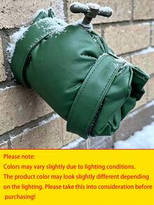 Outdoor Faucet Anti-Freeze Protection Cover; Winter Leather Faucet Cover, Outdoor Garden Faucet Insulation Sleeve, Thickened Cold-Resistant Anti-Freeze Protection Cover. Faucet Insulation - Outdoor Faucet Dedicated Anti-Freeze Protection Sleeve. - One Size Fits All - View 13