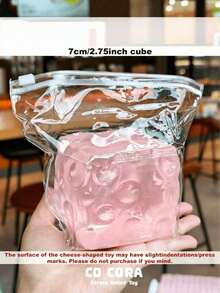 Glacier Jumbo Clear Cheese Ruirui Squishy Toy, Multi-Sensory Soft Mochi Squeeze Stress Relief Toy, Slow Rebound, Anxiety Relief Hand Sensory Toy - Multicolor - View 27