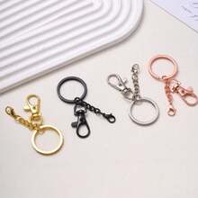 Versatile Bag Charm Clasp | 4-Section Metal Chain, Key Accessory, Leather Goods & Bags Rotating Hook Clasp, Bag Accessory - Multicolor - View 3