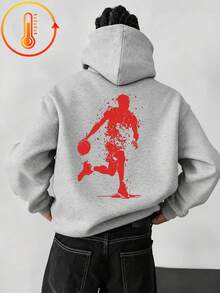 Tween Boy Fun Graphic Print Pullover Sweatshirt, Warm & Comfortable Thermal Lined Pullover Sweatshirt For Autumn/Winter - Grey - View 2