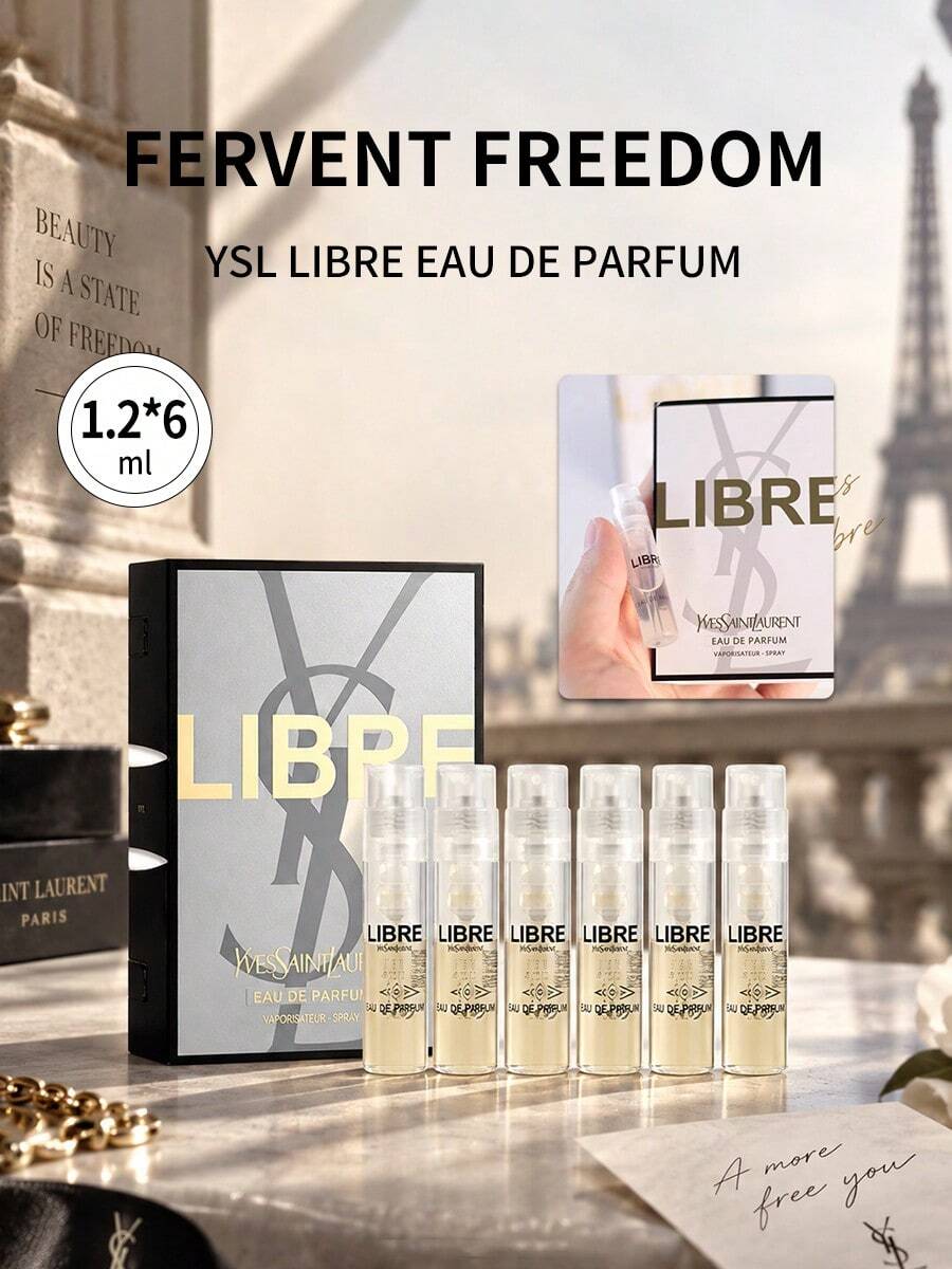 6pcs/Set Parfum Wanita Libre, Ukuran Perjalanan 1.2ml/0.0406fl Oz, Tanpa Sprayer - 1,2 ml/0,0406lf oz*6 - View 1