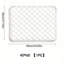 1 pieza/2 piezas Almohadilla lavable antideslizante, absorbente y de secado rápido para orina de hámster/conejo, alfombrilla reutilizable para mascotas, adecuada para mascotas pequeñas en todas las estaciones - Blanco - Ver 10