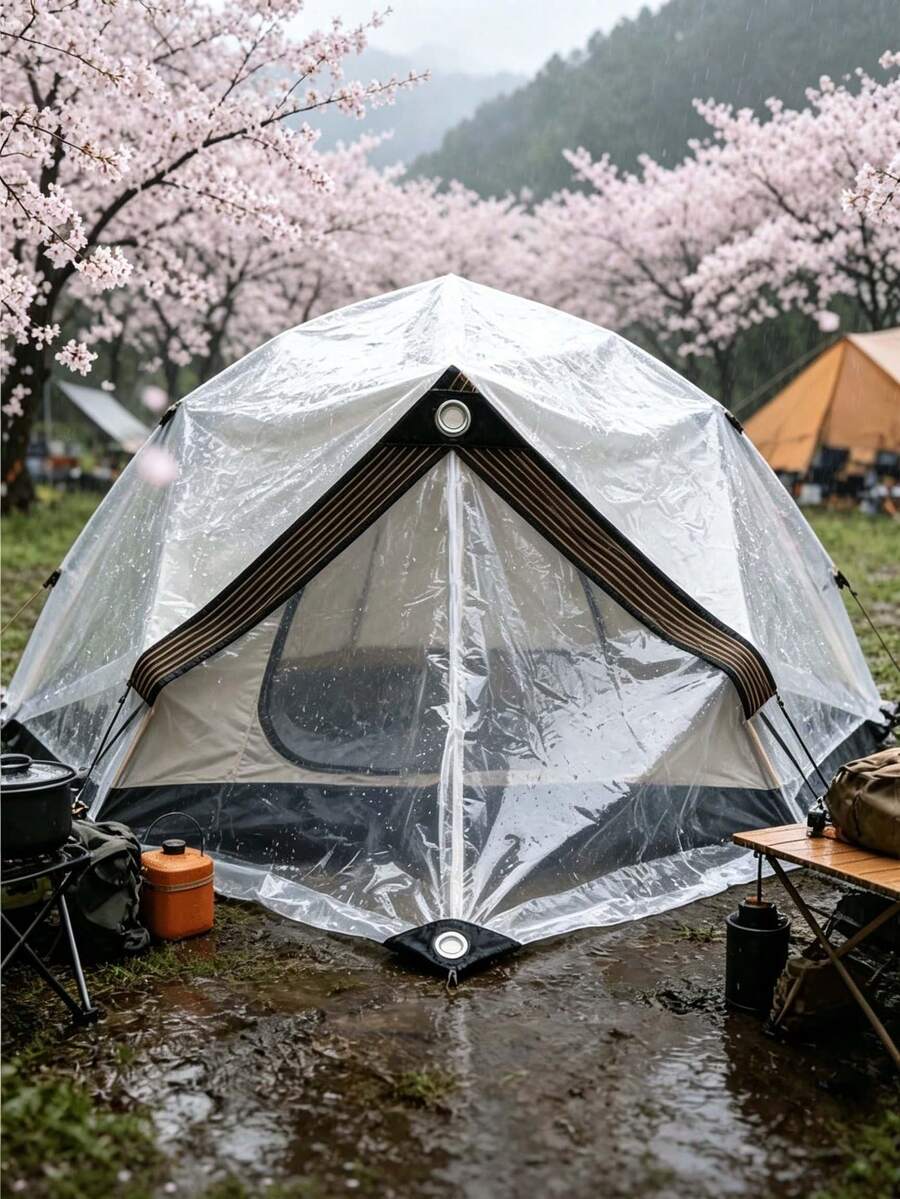 防水防雨布料,四季保護,防風、防霜、防雨雪,適用於露營車遮陽篷延伸,秋冬季車身防風雪保護,汽車側帳篷,陽台、庭院、露營防風雨遮蔽,快速安裝 - 多色 - 查看 1