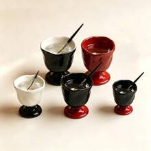 1pc Mini Coffee Cup Shaped Nail Brush Cup, Realistic Pen Holder, Nail Brush Cleaning Container, Multi-Functional Cleaning Box, Rhinestone & Pearl Storage Box - Multicolor - View 4