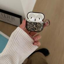 Casing Earphone Motif Leopard Transparan dengan Cincin, Kompatibel dengan Pro 3, New Pro 2, Pelindung Lucu Apple 4/5 Minimalis 3, Casing Earphone Anak Perempuan Generasi 1/2 yang Dipersonalisasi - MultiWarna - View 11
