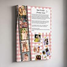 1pc Custom Photo Collage For Best Friend Template Custom Poster, Personalised Best Friend Definition Print Customized Wall Art, Birthday Gift For Best Friend Pictures Custom Photo, Customizable Things, Room Decor, Optional Frame - Multicolor - View 7