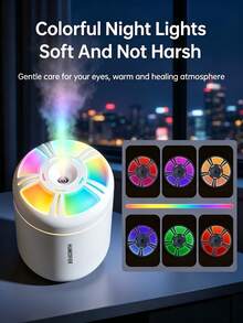 1pc 180ml Car Aromatherapy Humidifier With Colorful Gradient Ambient Light, USB Portable Power, Quiet Operation, Desktop Decor With Color Light, Car Mist Humidifier With 5 Essential Oils, Suitable For Indoor Decoration, Office And Car Use - A - View 1