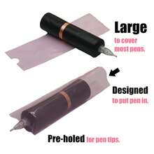 Tattoo Pen Sleeve Set, Includes 100 Pen Sleeves And 4 Elastic Bandage Handles, Suitable For Tattoo Accessories And Machine Sleeves - Multicolor - View 3