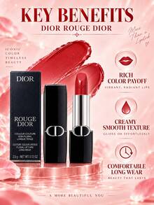 Dior Charm Lipstick (Satin 720, 1.5g/3.5g), Long-Lasting, Non-Smudging, High Pigment, Non-Drying, Moisturizing Formula, Satin Texture, Suitable For Beginners - Satin 720 - View 7