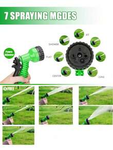 Expandable Magic Garden Hose, Yard Daily Watering Tool, High Pressure Car Wash Cleaning Water Gun, 25FT-200FT - Ordinary - View 10