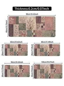 Grey Rose Patchwork Extended Mouse Pad, Cozy Quilted Garden Style Desk Mat, Soft Floral Pattern Computer Pad, Wide Keyboard Mat, Suitable For Country Style Office, Dorm, Laptop Setup, Handmade Decor, Gift, Non-Slip Rubber Bottom - View 9