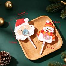 25pcs/50pcs Christmas Party Gift Candy Lollipop Card Paper Cards Decoration Cards Double Layer 3D Christmas Atmosphere Desktop Gift Packaging Decoration Card Paper - View 2
