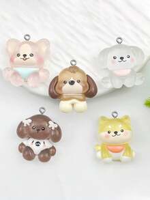 10/20pcs Cartoon Cute Puppy Milk Pendant Jewelry Accessories DIY Phone Chain Keychain Charm - Puppy - View 4