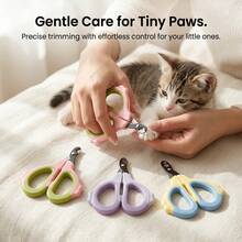 3pcs/1pc Set Curved Pet Nail Clipper, Small Hole Design To Prevent Cutting Blood Line, Nail Trimmer For Cats, Dogs, Puppies, Rabbits And Guinea Pigs, Multi-Color Soft Grip Handle Pet Grooming Tool, Cat Accessories, Rabbit Pet Supplies, Dog Essential, Puppy Essential, Saudi Arabia National Day Gift, Christmas Gift, Halloween Gift - A - View 1