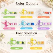 Custom Colorful Letter Keychain, Personalized Name Bag Charm, Customized Key Chain, Customizable Keychains, 2026 Christmas Gift For Family & Friends - Style a - View 3