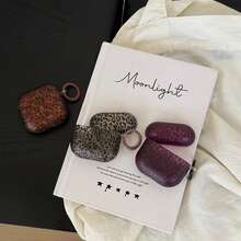 Casing Earphone Motif Leopard Transparan dengan Cincin, Kompatibel dengan Pro 3, New Pro 2, Pelindung Lucu Apple 4/5 Minimalis 3, Casing Earphone Anak Perempuan Generasi 1/2 yang Dipersonalisasi - MultiWarna - View 2