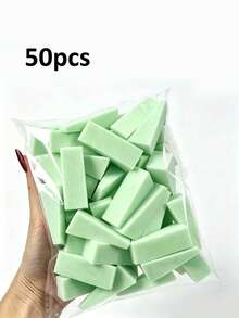 100/50 buah Spons Segitiga Sekali Pakai untuk Bedak, Bantalan Spons Rias, Dapat Digunakan untuk Basah & Kering, Blok Spons Seni Kuku, Alat Spons Rias yang Tidak Menyerap - MultiWarna - View 14