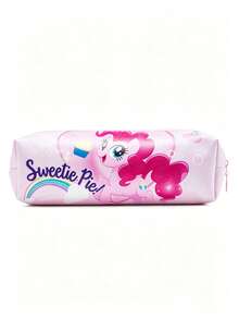 My Little Pony Cartoon Print Zipper Toiletry Bag, Portable Travel Makeup Storage Bag, PU Cosmetic Organizer, Pink & Purple Floral Pattern, Multi-Functional Skincare & Stationery Storage Box, Suitable For Daily Use And Vacation - Multicolor - View 9