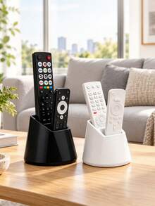 2-Slot Remote Control Organizer Rack Practical Desktop Organizer For Storage Remote Controls Cosmetics Stationery Decorative Remote Control Storage Box Desktop Storage Box For Nightstand Bedside Table Living Room Office Room Decor - Multicolor - View 2