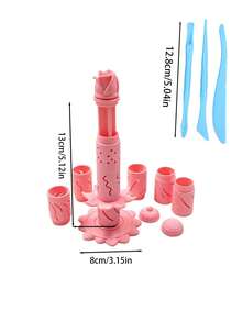 Modular Clay Bloom Maker,With Clay Tools,DIY Clay Flower Maker Kit,Flower Tower Clay Extruder Mold Set,Plastic Mold,DIY Bouquet Making,Handmade Flower Craft,Suitable For Modeling Dough,Clay,Gifts For Craft Enthusiasts,Christmas Gifts,Party Favors - Multicolor - View 11