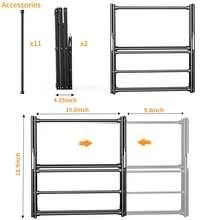 Tendedero plegable para secar ropa, color negro, 1 pieza - Negro - Ver 7