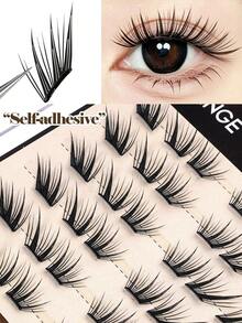 MAANGE 36 Clusters Glue-Free Fluffy Eyelashes, Slanted Fox-Style Cartoon Eyelashes With Pointed Tails, Enlarges Eyes, Creates Natural Makeup Look, No Glue Needed, Exquisite Packaging, False Eyelashes - C - View 6