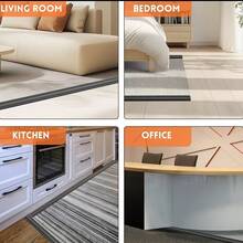 1pc 3 Meters PVC Floor Trim Strip, Floor Edge Decorative Strip, Cuttable Flexible Floor Transition Strip, Threshold Height Less Than 5mm - A - View 11
