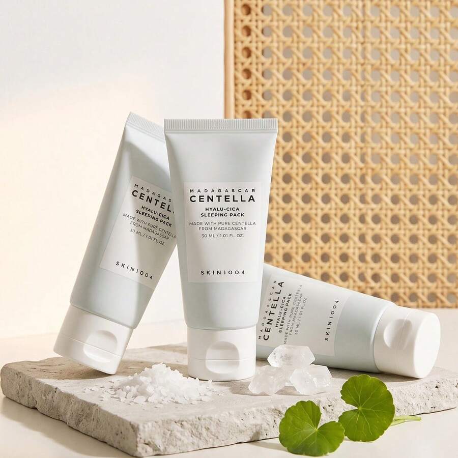 Skin1004 - مجموعة 3 عبوات من قناع النوم Madagascar Centella Hyalu-Cica بحجم 30 مل، قناع ليلي - Hyaluronic Acid - مشاهدة 1