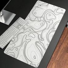 Black And White Mouse Pad, Large Topographic Map Gaming Mouse Pad - Extended Contour Mouse Pad, Laptop Keyboard Pad, With Non-Slip Rubber Base, Stitched Soft Fabric Surface Mouse Pad, Suitable For Home Office - View 11