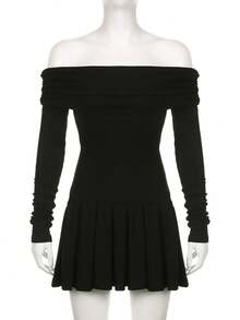 Women Short Dresses - Black - View 5