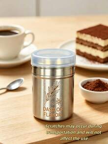 1pc Stainless Steel Multi-Function Powder Shaker, Fine Mesh Sieve Design, Can Be Used As Salt Shaker, Pepper Bottle, Coffee Powder Dispenser, Flour Sifter. Evenly Dispenses Spices, Pepper Powder, Coffee Powder, Flour, Suitable For Baking, Western Cooking, BBQ, Corrosion-Resistant And Easy To Clean, Essential Kitchen Baking Tool, Simple And Practical Cooking Accessory, Suitable As A Gift. - Multicolor - View 14