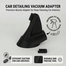 Black Multi-Functional Vacuum Cleaner Adapter, Durable Plastic Universal Cleaning Tool For Car Interior Seats Carpets And Dashboards - View 6