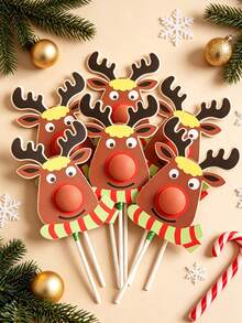 25pcs/50pcs Christmas Party Gift Candy Lollipop Card Paper Cards Decoration Cards Double Layer 3D Christmas Atmosphere Desktop Gift Packaging Decoration Card Paper - View 14