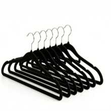 1pc Flocked Non-Slip Flocked Clothes Hanger, Thickened Durable Thin Wardrobe Storage Hanger, Space-Saving Clothing Organizer, Premium Closet Accessory Hanging Rack Set, Suitable For Home Closet Storage, Pants, Shirts, Jackets Organization - Multicolor - View 4