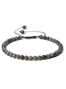 4mm Fine Bead Bracelet, Adjustable Natural Stone Semi-Precious Gemstone Yoga Beads Handmade Bracelet Jewelry - Bracelet - View 51