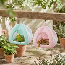 1 Set Parrot Summer Cool Nest Breathable Mesh Fabric + Cooling Mat | Suitable For Cages, Travel Or Outdoor Use | Cute Hanging Bird House, Suitable For Parrots, Lovebirds And Cockatiels - A - View 5