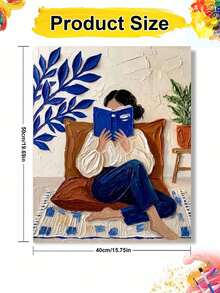 Digital oljemålning för vuxna, DIY-akryl- och oljemålningskit "The Woman Who Reads", på duk, inkluderar ritverktyg, dekorativ målning för hemmet - Sets - Visa 11