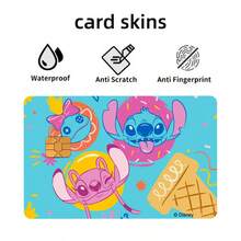 Lilo & Stitch Set 4 Buah Stiker Dekoratif Kartu Kredit, Stiker Kartu Stitch & Angel yang Manis, Cetakan Kartun Lucu, Stiker Dekorasi yang Dipersonalisasi untuk Kartu Bank dan Kartu Transportasi - MultiWarna - View 1