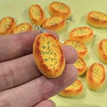 10pcs Cartoon Cheese Bread Resin Pendants - Bread Pendant - View 4