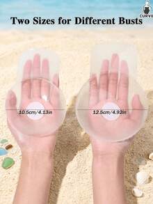 Plus Size Silicone Nipple Covers Extra Large 10cm 12.5cm Reusable Adhesive Breast Pads Anti-Slip Anti-Friction Suitable For Sports Swimwear - Multicolor - View 2