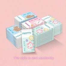 Floral Pattern Non-Woven Fabric Wet Wipes, Convenient Individually Packaged Gentle Cleaning Wipes - Multicolor - View 1