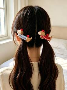 8/4pcs Multi-Element Dog Hair Clips, Women's Side Bangs And Broken Hair Clips, Suitable For Daily Outdoor Wear, Women's Hair Accessories - Multicolor - View 3