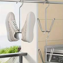 2pcs/4pcs Stainless Steel U-Shaped Shoe Rack, No-Drill Installation, Single Bar Multi-Function Design, Balcony Window Sill Universal Shoe Drying Rack, Space-Saving Portable Heavy-Duty Rust-Resistant For Entryway Closet Garage Winter Mudroom - View 6